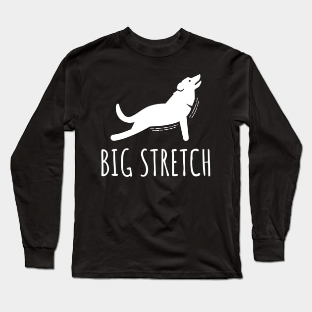 Funny Dog Yoga, Big stretch dog stretching tee, Namaste dog Long Sleeve T-Shirt by Carmenshutter